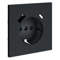 Накладка для розетки с заземлением и защитными шторками, с USB A+C S70 (графит) / Voltum VLS001007