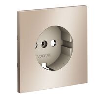 Накладка для розетки с заземлением S70 Metal (платина) / Voltum VLSM000610