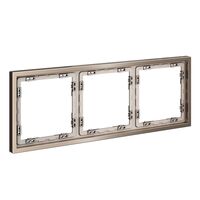 Рамка металлическая на 3 поста S70 Metal (платина) / Voltum VLSM120310