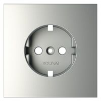 Накладка для розетки с заземлением S70 (сталь) / Voltum VLS000605