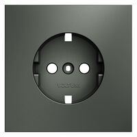 Накладка для розетки с заземлением S70 (титан) / Voltum VLS000606