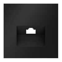 Накладка для розетки компьютерной RJ45 кат.6 S70 (черный матовый) / Voltum VLS001308