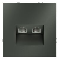 Розетка компьютерная двойная RJ45+RJ45 кат.6 S70 (титан) / Voltum VLS060206