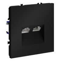 Розетка компьютерная двойная RJ45+RJ45 кат.6 S70 (черный матовый) / Voltum VLS060208