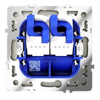 Розетка компьютерная двойная RJ45+RJ45 кат.6 S70 (шелк) / Voltum VLS060204