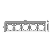 Рамка на 5 постов Мия (черный бархат) / Stekker PFR00-3005-05