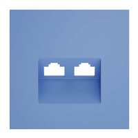 Накладка для розетки компьютерной двойной RJ45+RJ45 кат.6 S70 (деним) / Voltum VLS001415
