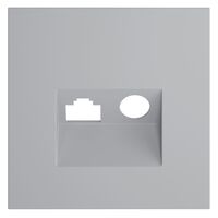 Накладка для розетки TV+RJ45 кат. 6 S70 (серый) / Voltum VLS002716