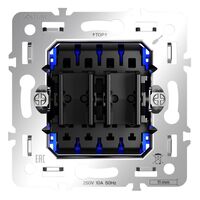 Механизм перекрестного переключателя двухклавишного 10А, S70 / Voltum VLS0205M