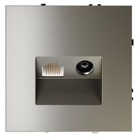 Розетка телевизионная TV+RJ45 кат. 6 S70 (шелк) / Voltum VLS060704