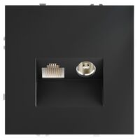 Розетка телевизионная TV+RJ45 кат. 6 S70 (графит) / Voltum VLS060707