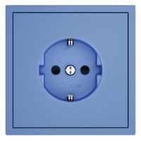 Накладка для розетки с заземлением и защитными шторками S70 (деним) / Voltum VLS000715