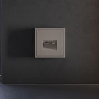 Накладка для розетки TV+RJ45 кат. 6 S70 (капучино) / Voltum VLS002714