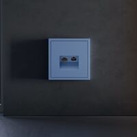 Накладка для розетки TV+RJ45 кат. 6 S70 (деним) / Voltum VLS002715