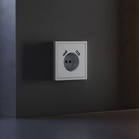 Накладка для розетки с заземлением и защитными шторками, с USB A+A S70 (серый) / Voltum VLS000916