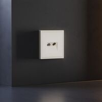 Накладка для розетки TV+RJ45 кат. 6 S70 (хлопок) / Voltum VLS002713