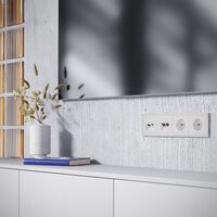 Накладка для розетки TV+RJ45 кат. 6 S70 (хлопок) / Voltum VLS002713