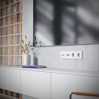 Розетка телевизионная TV+RJ45 кат. 6 S70 (белый матовый) / Voltum VLS060702
