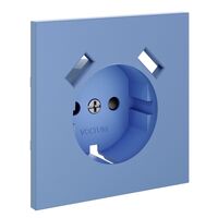 Накладка для розетки с заземлением и защитными шторками, с USB A+A S70 (деним) / Voltum VLS000915