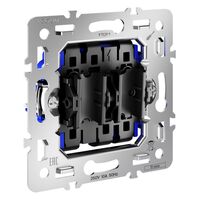 Механизм проходного переключателя двухклавишного 10А, S70 / Voltum VLS0203M