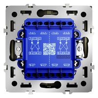 Перекрестный переключатель двухклавишный S70 (шелк) / Voltum VLS020504
