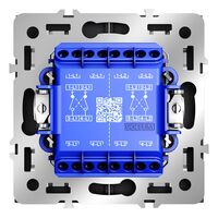 Перекрестный переключатель двухклавишный S70 (графит) / Voltum VLS020507