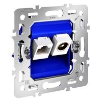 Механизм розетки TV+RJ45 кат. 6, S70 / Voltum VLS0607M