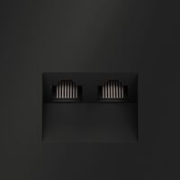 Розетка компьютерная двойная RJ45+RJ45 кат.6 S70 (черный матовый) / Voltum VLS060208