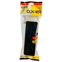 Розетка на 4 гнезда без заземления София (черный) / Stekker MST10-14-02