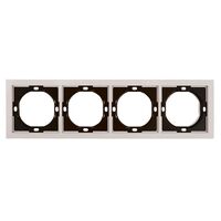 Рамка на 4 поста Мия (пудровый жемчуг) / Stekker PFR00-3004-08