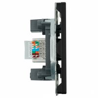 Розетка компьютерная RJ-45 Эмили (черный уголь) / Stekker RST00-5117-05