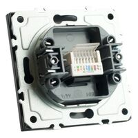 Розетка компьютерная RJ-45 Эмили (черный уголь) / Stekker RST00-5117-05