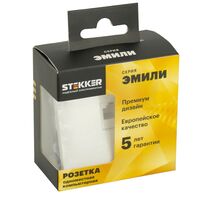 Розетка компьютерная RJ-45 Эмили (белый фарфор) / Stekker RST00-5117-01