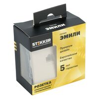 Розетка TV + RJ-45 Эмили (кашемир) / Stekker RST00-5106-08