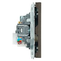Розетка TV + RJ-45 Эмили (антрацит) / Stekker RST00-5106-09
