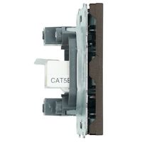 Розетка RJ-45 двойная Эмили (антрацит) / Stekker RST00-5111-09