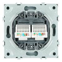 Розетка RJ-45 двойная Эмили (антрацит) / Stekker RST00-5111-09