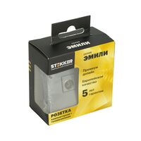 Розетка TV + RJ-45 Эмили (платиново-серый) / Stekker RST00-5106-10