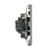 Розетка компьютерная RJ-45 Эмили (платиново-серый) / Stekker RST00-5117-10