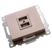 Розетка USB тип A Катрин (шампань) / Stekker GLS10-7115-02