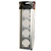 Рамка на 4 поста Катрин (серебро, Light) / Stekker PFR00-7004-03