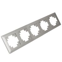 Рамка на 5 постов Катрин (серебро, Light) / Stekker PFR00-7005-03