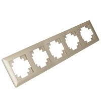 Рамка на 5 постов Катрин (шампань, Light) / Stekker PFR00-7005-02