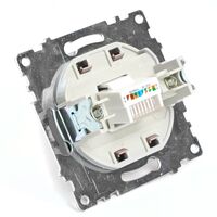 Розетка компьютерная RJ-45 Катрин (шоколад) / Stekker GLS00-7107-04