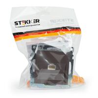 Розетка компьютерная RJ-45 Катрин (шоколад) / Stekker GLS00-7107-04