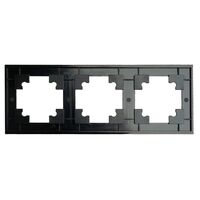 Рамка на 3 поста Катрин (черный матовый, Matte) / Stekker GFR00-7003-05М