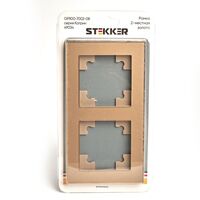 Рамка на 2 поста Катрин (золото, Glance) / Stekker GFR00-7002-08