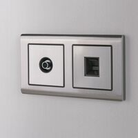 Накладка для RJ45 и RJ11 (глянцевый никель) / WL02-RJ-CP