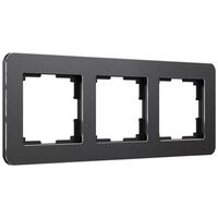 Рамка на 3 поста (черный, Platinum) / W0032608