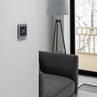 Сенсорный терморегулятор для теплого пола Wi-Fi (черный) / W1151208